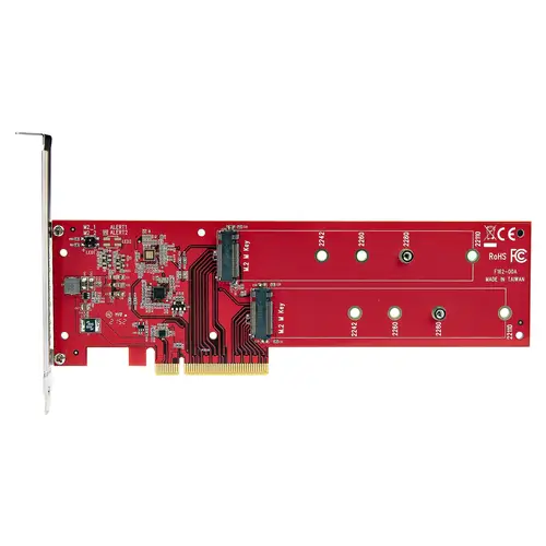 Tarjeta PCIe Adaptadora para 2 SSDs M.2, PCI Express x8 o x16 a NVMe Doble o SSDs M.2 AHCI, PCI Express 4.0, 7,8Gbps por Unidad con Bifurcación - Windows o Linux - Imagen 5