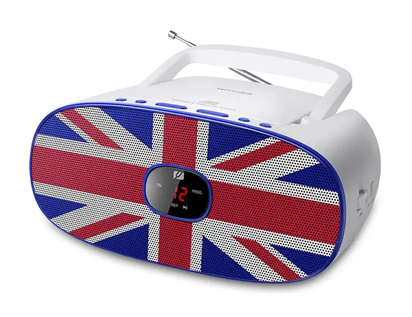 MD-205UK sistema estéreo portátil Analógica FM, MW Azul, Rojo,..