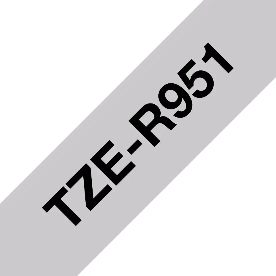 TZE-R951 cinta para impresora de etiquetas Negro sobre plata