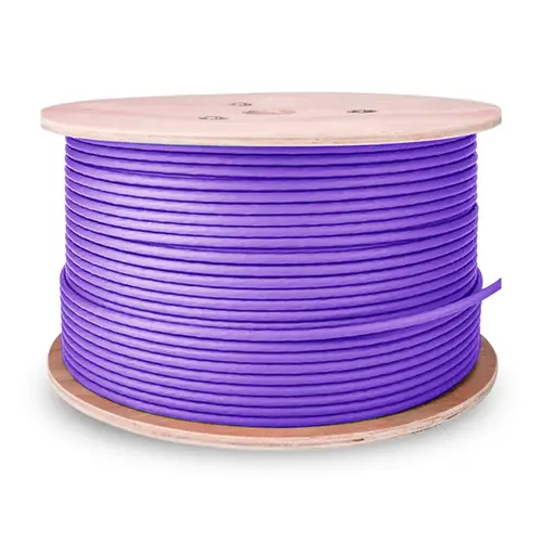 Cable de Red RJ45 LSZH Cat.6 UTP Rigido AWG23 CCA (Aleacion), Violeta, 305M - Imagen 3