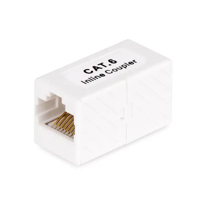 Acoplador RJ45 - Acoplador UTP - Acoplador de Cable de Red - Conector sin Blindar T568 - Cat6 - Hembra a Hembra - Extensión de Cableado de Red RJ45 sin Blindaje