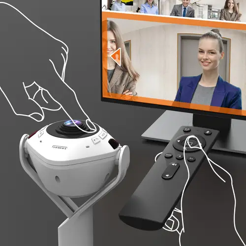 JVU368-N Cámara web con altavoz alimentado por IA de 360° - Imagen 8