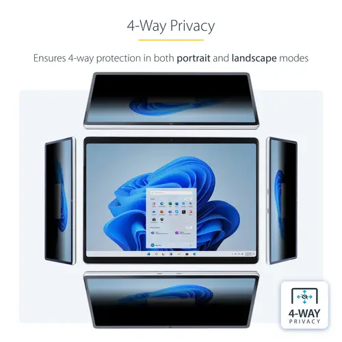 Filtro de Privacidad Táctil de 4 Vías para Orientación Horizontal/Vertical +/-30&deg  Anti Luz Azul (51%) Antirreflejo para Surface Pro 8/9/X de 13 Pulgadas - Imagen 9