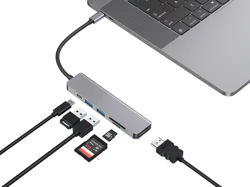 DONN02G base para portátil y replicador de puertos USB 3.2 Gen 1 (3.1 Gen 1) Type-C Aluminio - Imagen 2