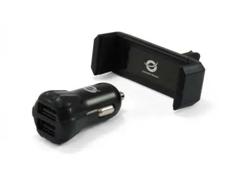 CUSBCAR2AKIT cargador de dispositivo móvil Negro Auto