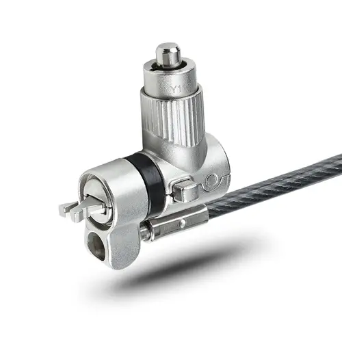 Cable de 2m Universal de Seguridad para Ordenador Portátil - Cable de Bloqueo Compatible con Noble Wedge/Nano/K-Slot - con Cerradura - Antirrobo - Anticorte - Imagen 2