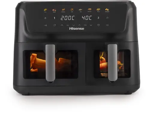 HAF2700DCD Doble 11 L Independiente 2700 W Freidora de aire caliente Negro - Imagen 2
