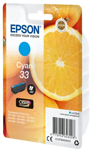 Oranges Singlepack Cyan 33 Claria Premium Ink - Imagen 2