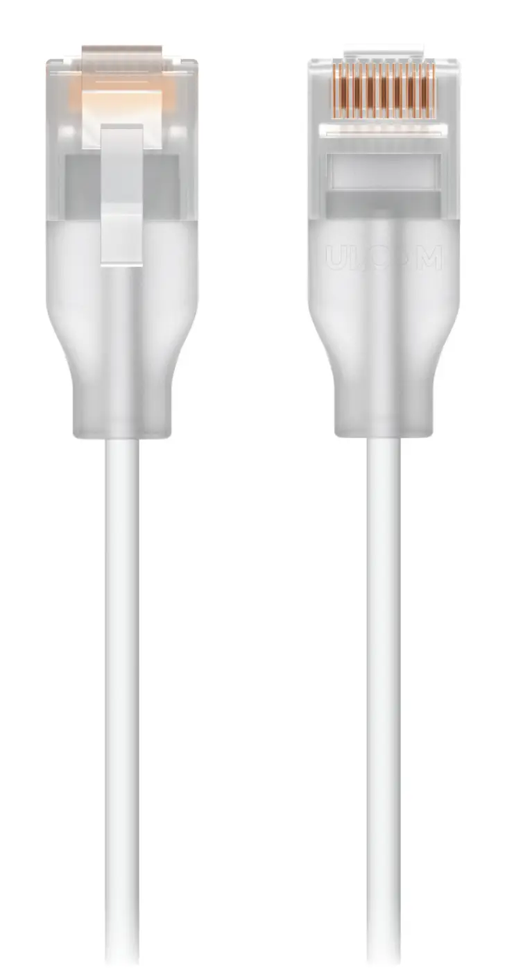 UACC-Cable-Patch-EL-2M-W cable de red Translúcido, Blanco Cat6 Alrededor