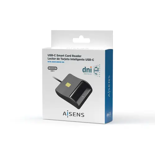 Lector De Tarjeta Inteligente DNI, USB-C, Negro - Imagen 7