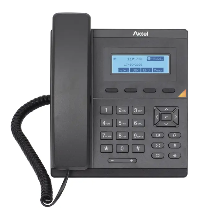 AX-200 teléfono IP Negro 1 líneas LCD