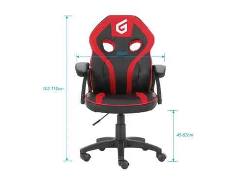 EYOTA06R silla para videojuegos Silla para videojuegos de PC Asiento acolchado Negro, Rojo - Imagen 5