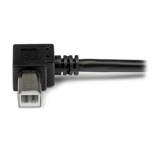 Cable Adaptador USB 1m para Impresora Acodado - 1x USB A Macho - 1x USB B Macho en Ángulo Derecho - Imagen 5