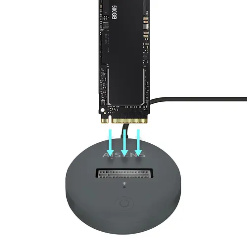USB-C Dock M.2 (NGFF) ASUC-M2D014-GR SATA/NVMe A USB3.1 Gen2, Gris - Imagen 3