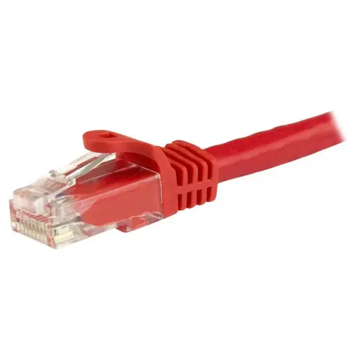 Cable de 1,5m Cat6 Ethernet de Red Rojo - RJ45 sin Enganches - 24AWG - Imagen 2