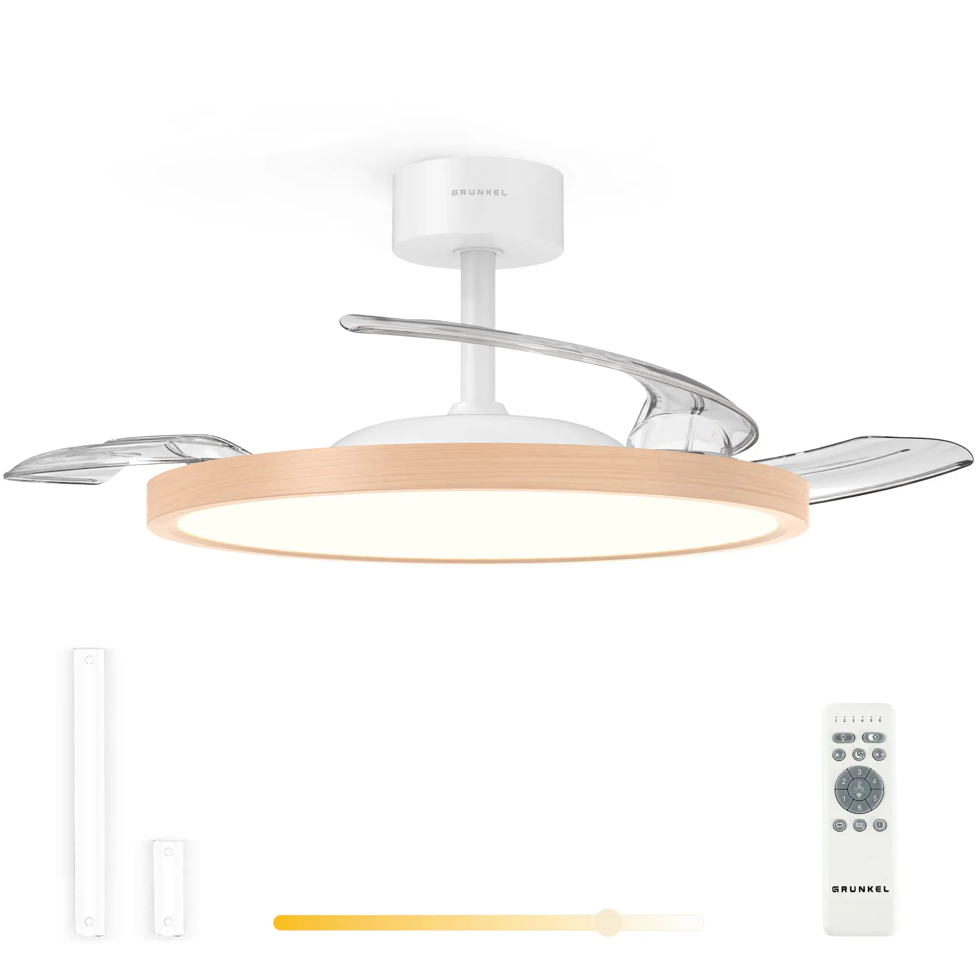 SKYWOOD42 ventilador Blanco, Madera
