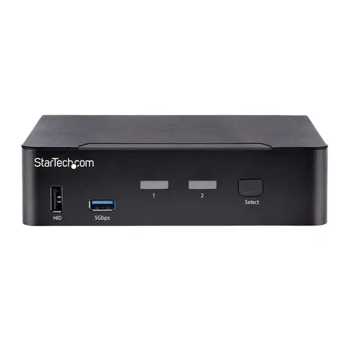 Switch Conmutador KVM USB C Tipo C, KVM de 2 puertos DisplayPort con Vídeo UHD HDR de 4K 60Hz, Audio de 3,5mm, Hub 4x USB y 2x USB A 3.2 Gen 1 de 5Gbps, Compatible con TB 3/4 - Imagen 3