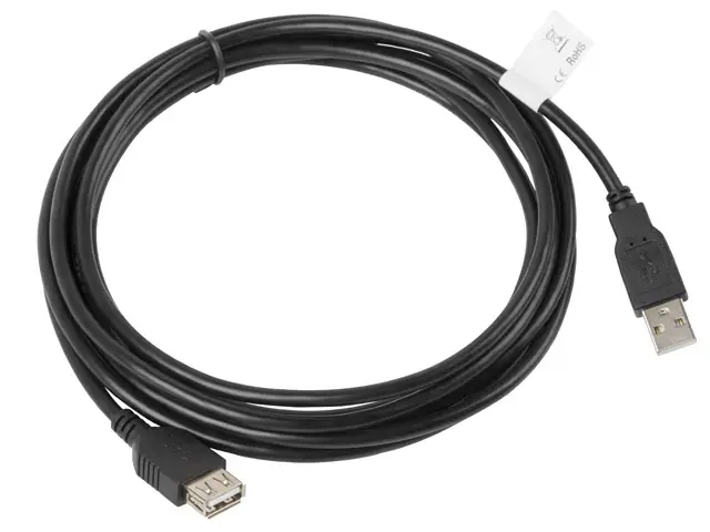CA-USBE-10CC-0030-BK cable USB USB 2.0 3 m USB A Negro