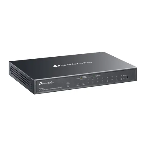 Omada ES210GMP switch Gestionado Gigabit Ethernet (10/100/1000) Energía sobre Ethernet (PoE) Negro - Imagen 3