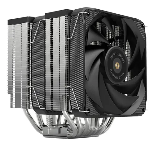 MCPU-XU9, Disipador CPU Doble Torre, TDP 400W, 2x Ventiladores de Aspas Híbridas y Rodamiento FDB de Cobre Hiperbalanceado, 9 Heatpipes Tecnología BPH ULTRA, Multisocket Universal, Negro - Imagen 1