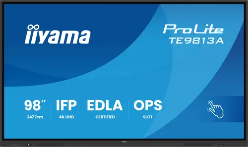 TE9813A-B2AG pantalla de señalización Diseño de quiosco 2,48 m (97.5") Wifi 500 cd / m² 4K Ultra HD Negro Pantalla táctil Procesador incorporado Android 24/7 - Imagen 4