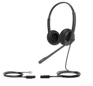 YHS34 Lite Dual Auriculares Alámbrico Diadema Oficina/Centro de llamadas Negro