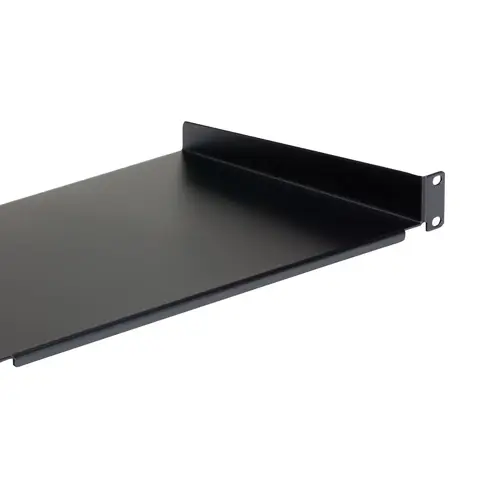 Bandeja Estante de 1U para Armario Rack de Servidores - de 10 Pulgadas (254mm) de Profundidad - en Acero de Servicio Pesado - con Capacidad de Carga de 20kg - Negro - Imagen 3