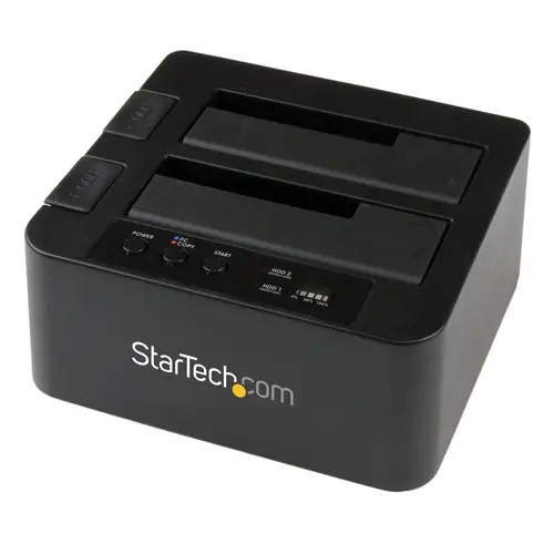 Duplicador USB 3.0 (5Gbps) o eSATA de Discos Duros de 2 Bahías, Independiente, Clonador Copiador de SSD o HDD SATA III de 2,5/3,5", Estación de Acoplamiento de HDD - Imagen 1