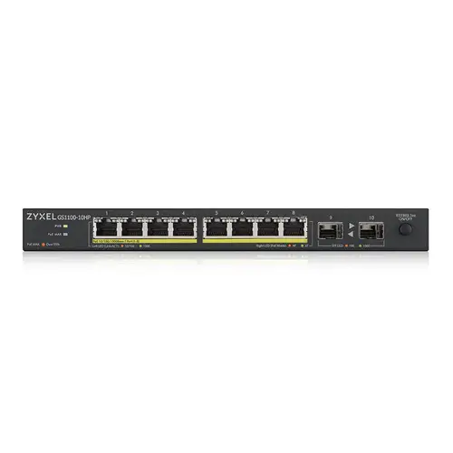 GS1100-10HP v2 No administrado Gigabit Ethernet (10/100/1000) Energía sobre Ethernet (PoE) Negro - Imagen 3