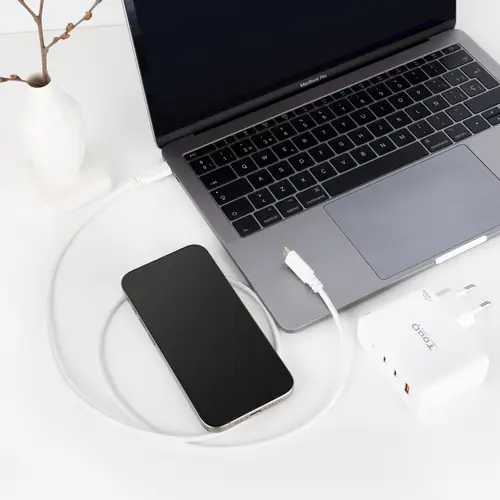 Cable USB 2.0 3A, tipo USB-C/M-USB-C/M, Blanco, 1.5 m - Imagen 4