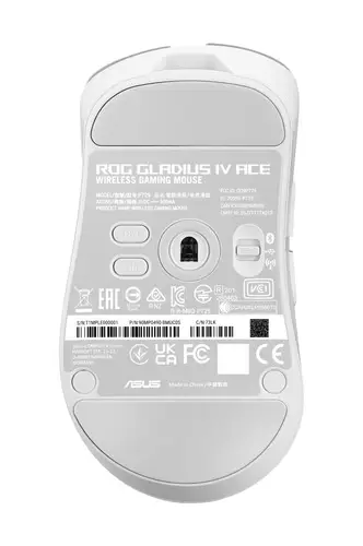 ROG Gladius IV Ace WHT ratón Juego Mano derecha RF Wireless + Bluetooth + USB Type-A Óptico 65000 DPI - Imagen 8