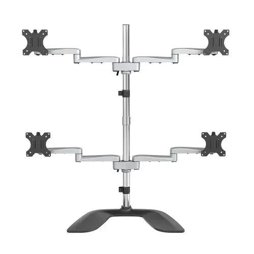 Base Soporte de Escritorio para 4 Monitores - Articulado - En Acero y Aluminio - Imagen 1