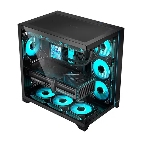 H3 PRO Midi Tower Negro, Transparente - Imagen 2