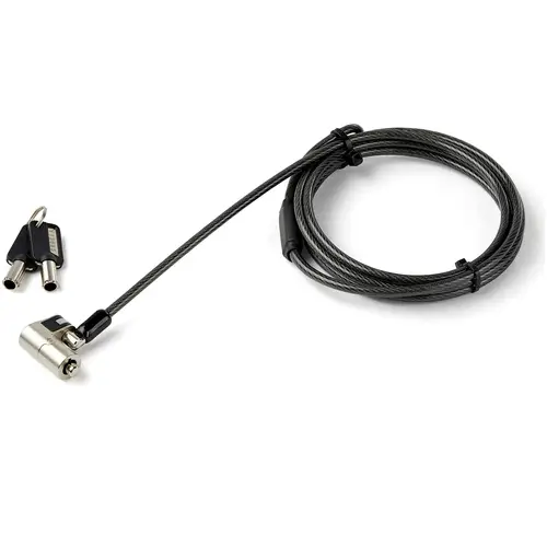 Cable de 2m de Seguridad para Ordenadores Portátiles - para K-Slot - Ranura Nano - Ranura Wedge - con Llave - Imagen 1