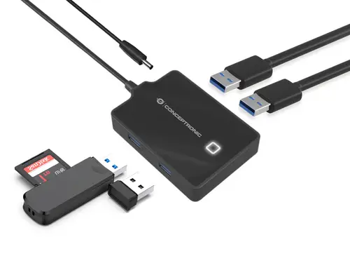 HUBBIES11B base para portátil y replicador de puertos USB 3.2 Gen 1 (3.1 Gen 1) Type-A Negro - Imagen 6
