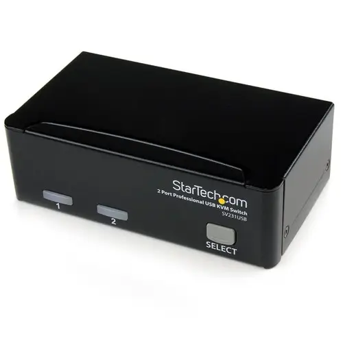 Conmutador Switch Profesional KVM 2 Puertos Vídeo VGA - USB - Hasta 1920x1440 - Imagen 1