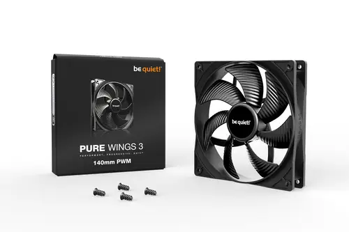 Pure Wings 3 140mm PWM Carcasa del ordenador Ventilador 14 cm Negro 1 pieza(s) - Imagen 3
