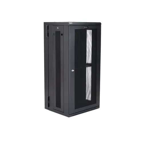 Armario Rack de Pared para Servidores 26U 19" 4 Columnas y Estante 1U - Rack de Servidores de Montaje en Pared con Bisagra - Rack Ventilado para Equipo de Red - Imagen 2