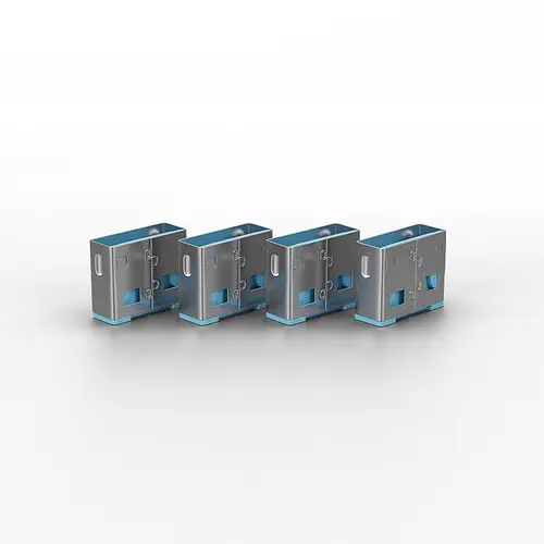 40452 bloqueador de puerto Bloqueador de puerto + clave USB tipo A Azul Acrilonitrilo butadieno estireno (ABS) 5 pieza(s) - Imagen 2