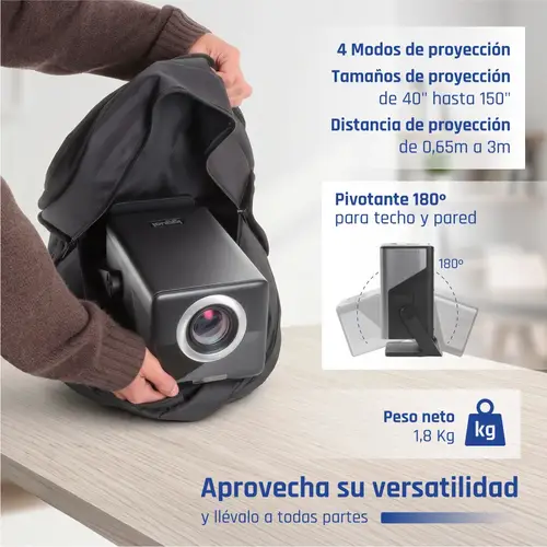 Pack proyector 4K + Lona proyección 100" - Imagen 10