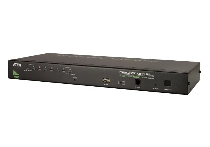 CS1708A interruptor KVM Montaje en rack Negro