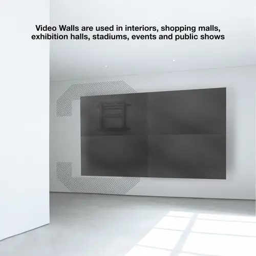 Soporte Video Wall de Pared para Pantalla 45"-70", Negro - Imagen 9