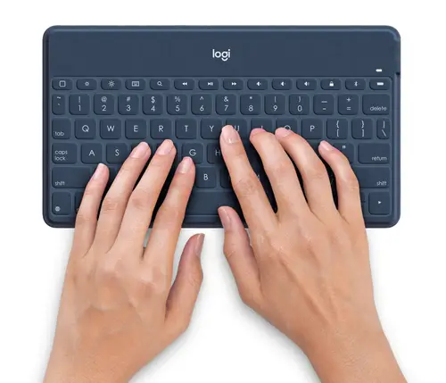 920-010044 teclado para móvil QWERTY Español Bluetooth Azul, Naranja - Imagen 3