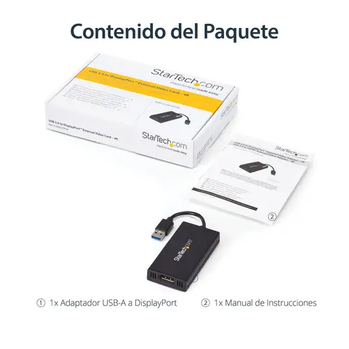 Adaptador USB 3.0 a DisplayPort 4K Ultra HD - Certificado por DisplayLink - Convertidor de Vídeo con Tarjeta Gráfica Externa - Mac y Windows - Imagen 11
