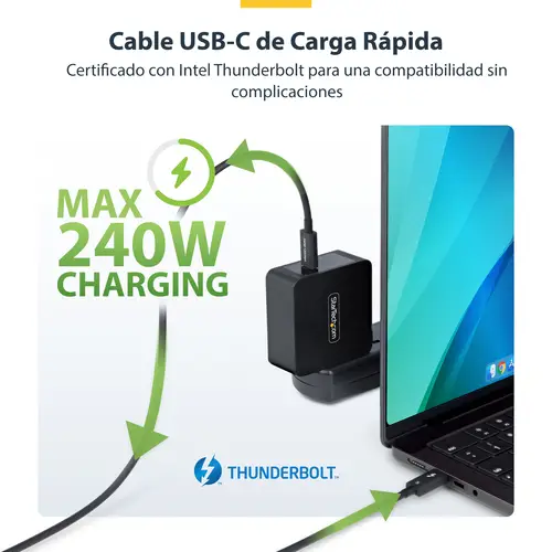 Cable Thunderbolt 5 de 80cm - Cable Thuderbolt Certificado - 80Gbps Hasta 120Gbps - Entrega de Alimentación PD de 240W - 8K 60Hz - Compatible con Thunderbolt 4/USB-C - USB Tipo C - Imagen 13