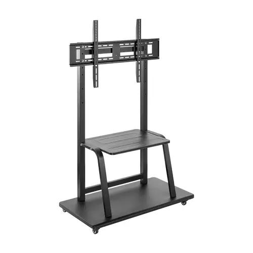 Soporte de suelo ECO con ruedas, bandeja para DVD para Monitor/TV 150Kg de 37-100, Negro - Imagen 1