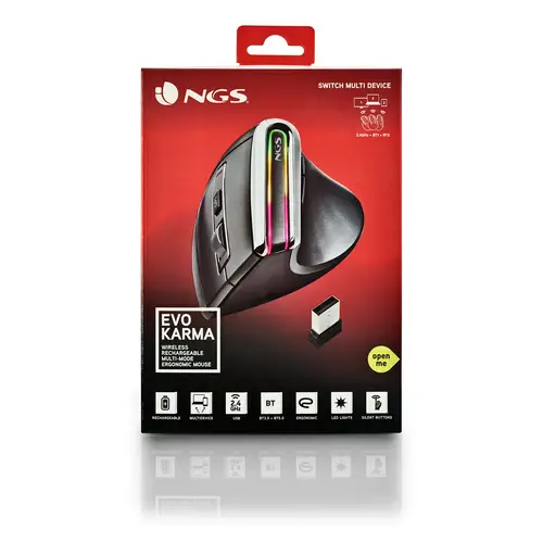 EVO KARMA ratón Oficina mano derecha RF Wireless + Bluetooth Óptico 3200 DPI - Imagen 7