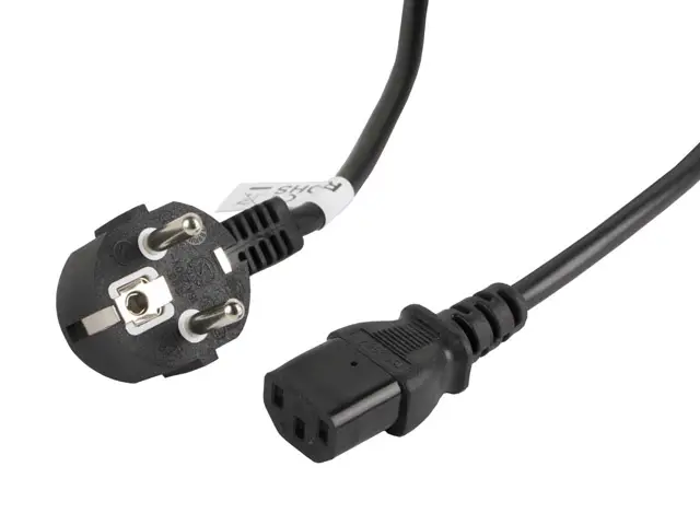 CA-C13C-11CC-0030-BK cable de transmisión Negro 3 m C13 acoplador CEE7/7