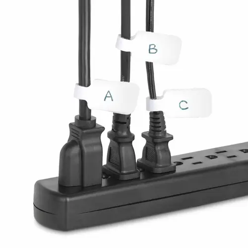 Paquete de 100 - Etiquetas Blancas de 9cm para Cables - de Gancho a Gancho - de Gestión de Cables - Para Indetificación de Cables - Imagen 6