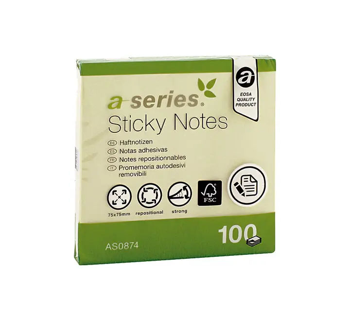 BLOC NOTAS A-SERIES 100H 75X75MM AM AS0874